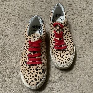 Dolce Vita cheetah print sneakers with red laces size 8.5 women’s